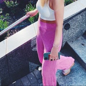 ZARA PINK FLARED PANTS